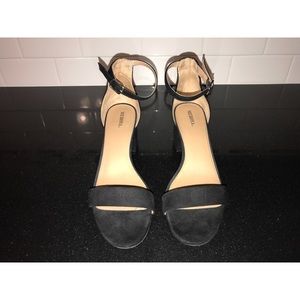 Merona sueded block-heel sandals